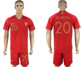 Wholesale Cheap Portugal #20 Quaresma Home Soccer Country Jersey