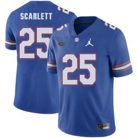 Wholesale Cheap Florida Gators 25 Jordan Scarlett Blue College Football Jersey