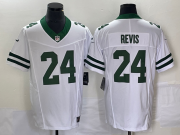 Wholesale Cheap Men's New York Jets #24 Darrelle Revis White 2023 F.U.S.E. Vapor Limited Throwback Stitched Football Jersey