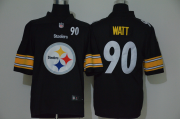 Wholesale Cheap Men's Pittsburgh Steelers #90 T. J. Watt Black 2020 Big Logo Number Vapor Untouchable Stitched NFL Nike Fashion Limited Jersey