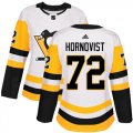 Wholesale Cheap Adidas Penguins #72 Patric Hornqvist White Road Authentic Women's Stitched NHL Jersey