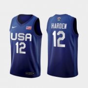 Wholesale Cheap Men's USA Team James Harden Away Blue 2021 Tokyo Olympics Jersey