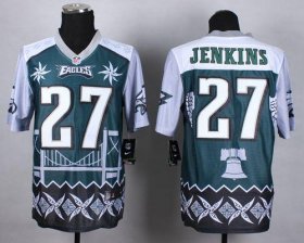 Wholesale Cheap Nike Eagles #27 Malcolm Jenkins Midnight Green Men\'s Stitched NFL Elite Noble Fashion Jersey