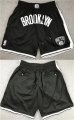 Wholesale Cheap Men's Brooklyn Nets Black Shorts (Run Small)