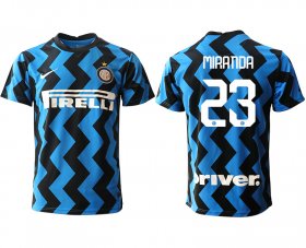 Wholesale Cheap Men 2020-2021 club Inter Milan home aaa versio 23 blue Soccer Jerseys
