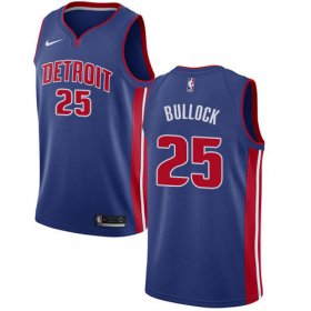 Wholesale Cheap Nike Pistons #25 Reggie Bullock Blue NBA Swingman Icon Edition Jersey