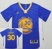 Wholesale Cheap Men's Golden State Warriors #30 Stephen Curry Revolution 30 Swingman 2014 New Blue Short-Sleeved Jersey