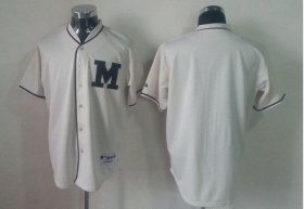 Wholesale Cheap Brewers Blank Cream 1913 Turn Back The Clock Stitched MLB Jersey