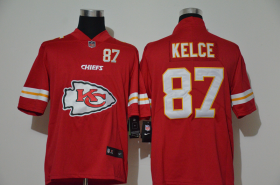 Wholesale Cheap Men\'s Kansas City Chiefs #87 Travis Kelce Red 2020 Big Logo Number Vapor Untouchable Stitched NFL Nike Fashion Limited Jersey