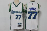 Wholesale Cheap Men's Dallas Mavericks #77 Luka Doncic White Nike Diamond 2022 City Edition Swingman Stitched Jersey