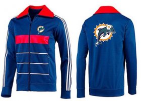 Wholesale Cheap NFL Miami Dolphins Team Logo Jacket Blue_1