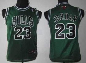 Cheap Chicago Bulls #23 Michael Jordan Green Kids Jersey