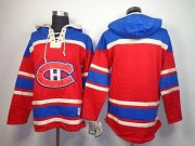 Wholesale Cheap Canadiens Blank Red Sawyer Hooded Sweatshirt Stitched NHL Jersey