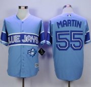 Wholesale Cheap Blue Jays #55 Russell Martin Light Blue Exclusive New Cool Base Stitched MLB Jersey
