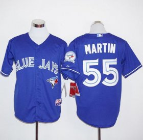 Wholesale Cheap Blue Jays #55 Russell Martin Blue Alternate Stitched MLB Jersey