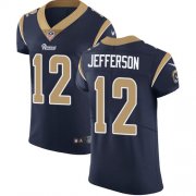 Wholesale Cheap Nike Rams #12 Van Jefferson Navy Blue Team Color Men's Stitched NFL Vapor Untouchable Elite Jersey