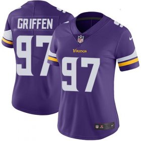 Wholesale Cheap Nike Vikings #97 Everson Griffen Purple Team Color Women\'s Stitched NFL Vapor Untouchable Limited Jersey