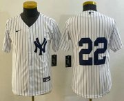 Cheap Youth New York Yankees #22 Jacoby Ellsbury White Jersey