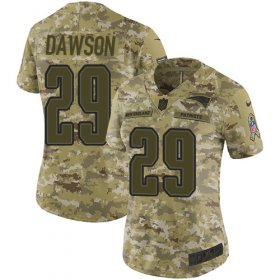 Wholesale Cheap Nike Patriots #29 Duke Dawson Camo Women\'s Stitched NFL Limited 2018 Salute to Service Jersey