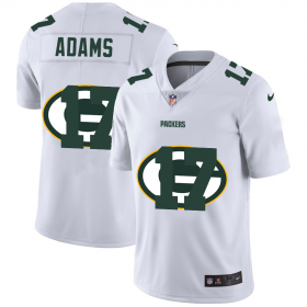 Wholesale Cheap Green Bay Packers #17 Davante Adams White Men\'s Nike Team Logo Dual Overlap Limited NFL Jersey