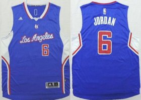 Wholesale Cheap Men\'s Los Angeles Clippers #6 DeAndre Jordan Revolution 30 Swingman 2014 New Blue Jersey