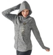 Wholesale Cheap Women's NFL New Orleans Saints G-III 4Her by Carl Banks Recovery Full-Zip Hoodie Heathered Gray