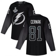 Cheap Adidas Lightning #81 Erik Cernak Black Alternate Authentic 2020 Stanley Cup Champions Stitched NHL Jersey