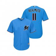 Wholesale Cheap marlins #11 J.T. Realmuto Blue Alternate 2019 Cool Base Stitched MLB Jersey
