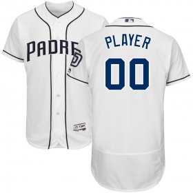 Wholesale Cheap San Diego Padres Majestic Home Flex Base Authentic Collection Custom Jersey White
