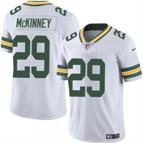 Cheap Men\'s Green Bay Packers #29 Xavier McKinney White Vapor Limited Football Stitched Jersey