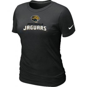 Wholesale Cheap Women\'s Nike Jacksonville Jaguars Authentic Logo T-Shirt Black