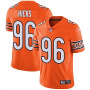 Wholesale Cheap Nike Bears #96 Akiem Hicks Orange Men's Stitched NFL Limited Rush Jersey