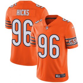 Wholesale Cheap Nike Bears #96 Akiem Hicks Orange Men\'s Stitched NFL Limited Rush Jersey