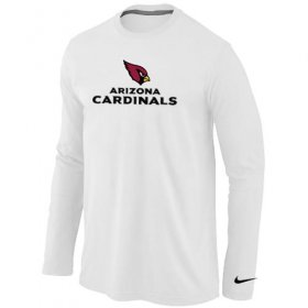 Wholesale Cheap Nike Arizona Cardinals Authentic Logo Long Sleeve T-Shirt White