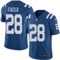 Wholesale Cheap Nike Colts #28 Marshall Faulk Royal Blue Men's Stitched NFL Limited Rush Jersey