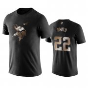 Wholesale Cheap Vikings #22 Harrison Smith Black NFL Black Golden 100th Season T-Shirts