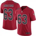 Wholesale Cheap Nike Falcons #63 Chris Lindstrom Red Men's Stitched NFL Limited Rush Jersey