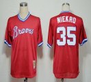 Wholesale Cheap Mitchell And Ness 1980 Braves #35 Phil Niekro Red Stitched MLB Jersey