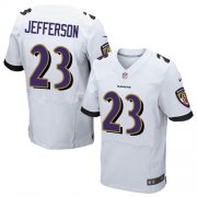 Wholesale Cheap Nike Ravens #23 Tony Jefferson White Men's Stitched NFL New Elite Jersey