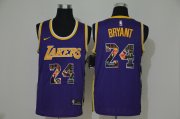 Wholesale Cheap Men's Los Angeles Lakers #24 Kobe Bryant Purple Nike Swingman Stitched NBA Fashion Jersey