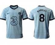 Wholesale Cheap Men 2020-2021 club Chelsea away aaa version 8 Light blue Soccer Jerseys