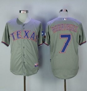 Wholesale Cheap Rangers #7 Ivan Rodriguez Grey Cool Base Stitched MLB Jersey