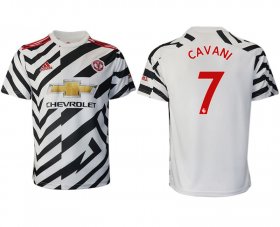 Wholesale Cheap Men 2020-2021 club Manchester United away aaa version 7 white Soccer Jerseys