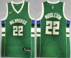 Wholesale Cheap Men's Milwaukee Bucks #20 Khris Middleton Green 2021 Nike Swingman Stitched Jersey