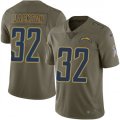 Wholesale Cheap Nike Chargers #32 Justin Jackson Olive Men's Stitched NFL Limited 2017 Salute To Service Jersey