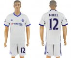 Wholesale Cheap Chelsea #12 Mikel White Soccer Club Jersey