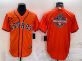 Wholesale Cheap Men's Houston Astros Orange Champions Big Logo Stitched MLB Cool Base Nike Jersey