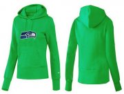 Wholesale Cheap Women's Seattle Seahawks Logo Pullover Hoodie Green