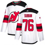 Wholesale Cheap Adidas Devils #76 P.K. Subban White Road Authentic Stitched NHL Jersey