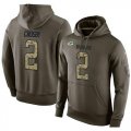 Wholesale Cheap NFL Men's Nike Green Bay Packers #2 Mason Crosby Stitched Green Olive Salute To Service KO Performance Hoodie